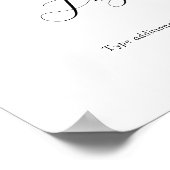 Über dem Mond blauer Text-Zeichen Poster (Ecke)