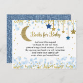 Über dem Mond Blue Baby Duschbücher für Baby Postkarte (Vorne/Hinten)