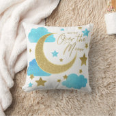 Über dem Mond Blue Baby Kinderzimmer Throw Kissen (Decke)