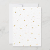 Über dem Mond Blue Baby Traits Shower Game Card Einladung (Rückseite)