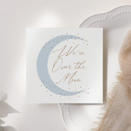 Über dem Mond Blue Boy Baby Dusche Serviette