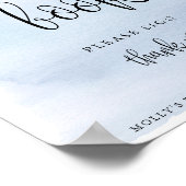 Über dem Mond, Blue Gast Book Display Poster (Ecke)