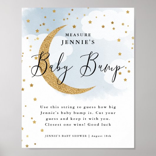 Über dem Mond Blue Mass the Bump Shower Game Poster (Vorne)