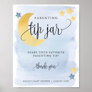 Über dem Mond, Blue Parentation Tipp Jar Display Poster