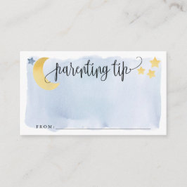 Über dem Mond, Blue Parenting Tip Jar Advice Card Begleitkarte