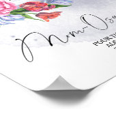 Über dem Mond blühende Babydusche Momosa Bar Poster (Ecke)