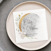 Über dem Mond blühendes Boho geschlechtsneutral Serviette