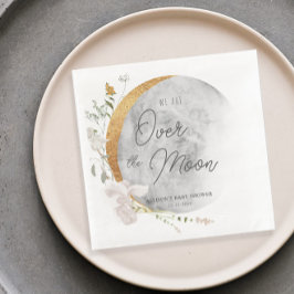 Über dem Mond blühendes Boho geschlechtsneutral Serviette