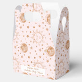 Über dem Mond Boho Celestial Girl Babydusche Geschenkschachtel (Geöffnet)