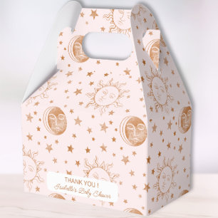 Über dem Mond Boho Celestial Girl Babydusche Geschenkschachtel