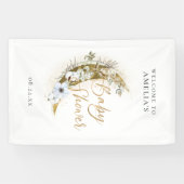 Über dem Mond Boho Gold Dust & Clouds Banner (Horizontal)