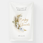 Über dem Mond Boho Gold Dust & Clouds Banner (Vertikal)