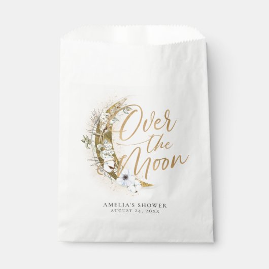 Über dem Mond Boho Gold Dust & Clouds Geschenktütchen (Vorderseite)