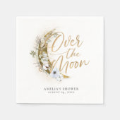 Über dem Mond Boho Gold Dust & Clouds Serviette (Vorderseite)