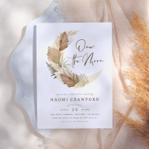 Über dem Mond Boho Palm & Pampas Grass Baby Dusche