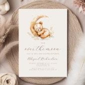 Über dem Mond Boho Teddy Bären neutrale Babydusche Einladung