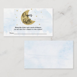 Über dem Mond | Boys Baby Duschdusche Windelwanne Begleitkarte