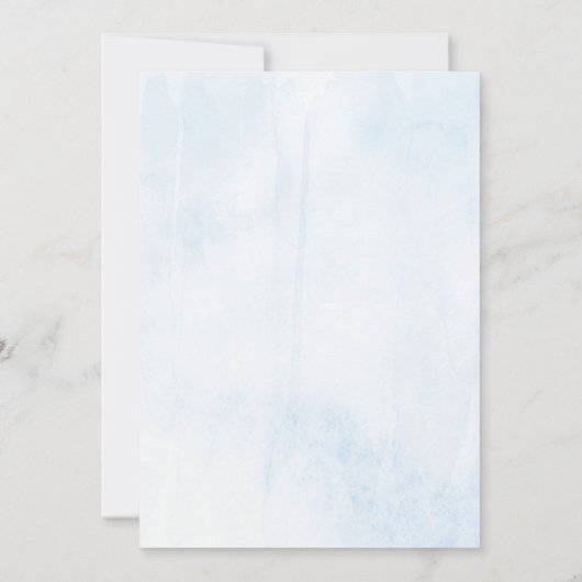 Über dem Mond | Boys Baby Dusche Dankeskarte (Rückseite)