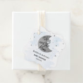 Über dem Mond | Boys Baby Dusche Geschenkanhänger (Beispiel)