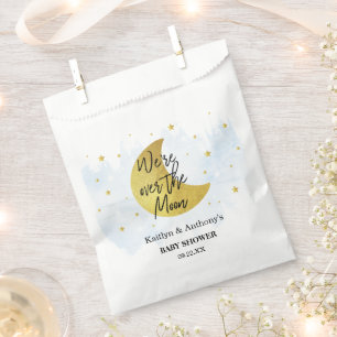 Über dem Mond Boys Baby Dusche Geschenktütchen