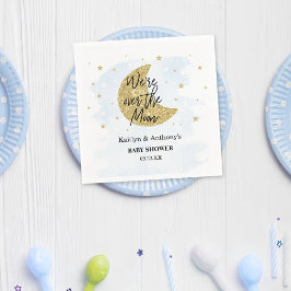 Über dem Mond | Boys Baby Dusche Napkins Serviette
