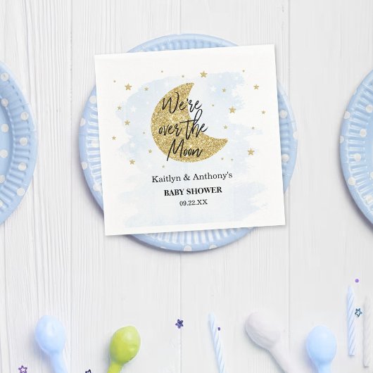 Über dem Mond | Boys Baby Dusche Napkins Serviette