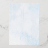 Über dem Mond | Boys Baby Dusche Real Folieneinladung (Rückseite)