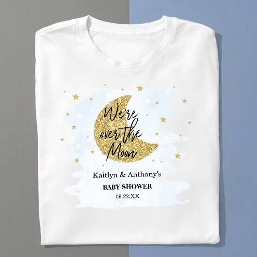Über dem Mond | Boys Baby Dusche T-Shirt