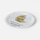 Über dem Mond | Boys Baby Shower Paper Plate Pappteller (Schrägansicht)