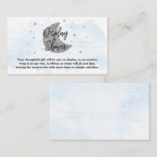 Über dem Mond Boys Baby Shower Showdusche Begleitkarte