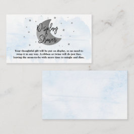 Über dem Mond | Boys Baby Shower Showdusche Begleitkarte