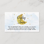 Über dem Mond | Boys Baby Shower Showdusche Begleitkarte (Vorderseite)