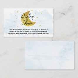 Über dem Mond | Boys Baby Shower Showdusche Begleitkarte