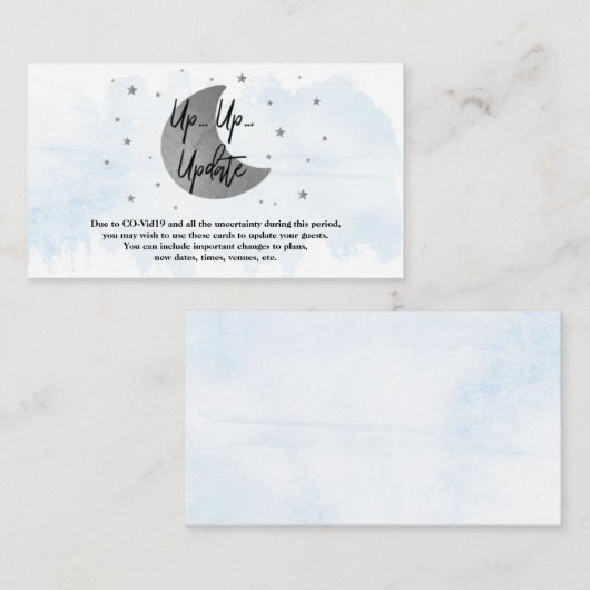 Über dem Mond | Boys Baby Showkarten Begleitkarte (Vorne/Hinten)