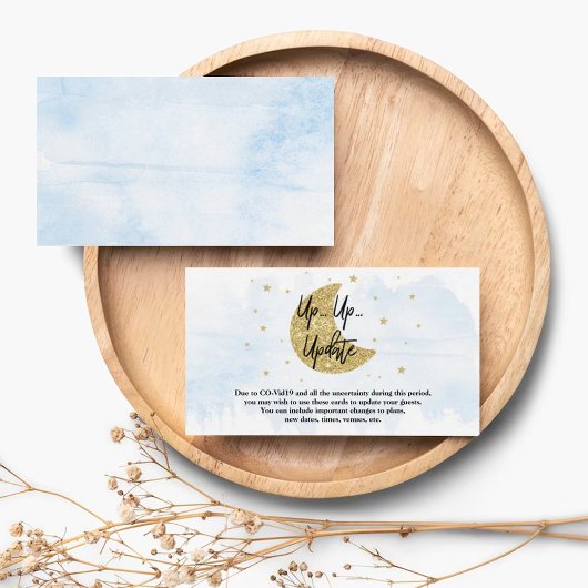 Über dem Mond | Boys Baby Showkarten Begleitkarte