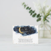 Über dem Mond Bücher für Babydusche Begleitkarte (Stehend Vorderseite)