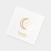 Über dem Mond Celestial Gold Baby Shower Napkins Servietten Mit Folie (Links)