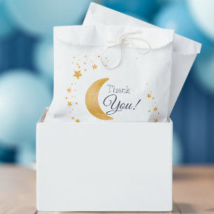 Über dem Mond Danke, Boy Baby Shower Geschenktütchen