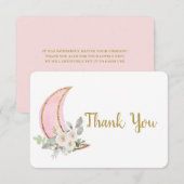 Über dem Mond Danke Karte (Vorne/Hinten)