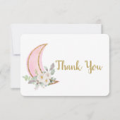 Über dem Mond Danke Karte (Vorderseite)