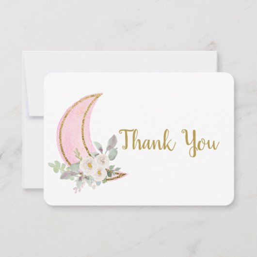 Über dem Mond Danke Karte (Vorderseite)