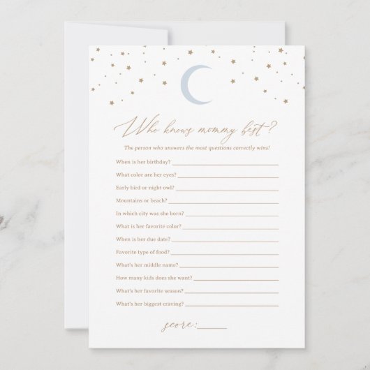 Über dem Mond, der Mommy Best Baby Dusche kennt Einladung (Vorderseite)