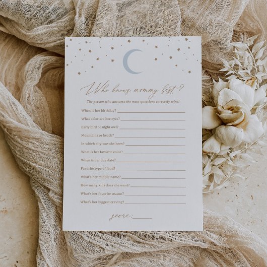 Über dem Mond, der Mommy Best Baby Dusche kennt Einladung