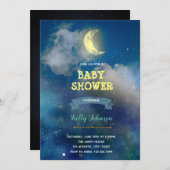 Über dem Mond Dusche Geburtstagseinladung Einladung (Vorne/Hinten)