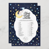 Über dem Mond-Elefant passt das Spiel der Babys Einladung (Vorne/Hinten)