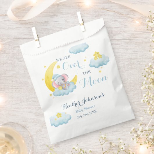 Über dem Mond Elefantenjunge Dusche Geschenktütchen (Ausgeschnitten)