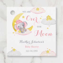 Über dem Mond Elephant Girl Babydusche Geschenkanhänger