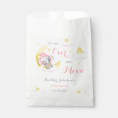 Über dem Mond Elephant Girl Babydusche Geschenktütchen (Vorderseite)