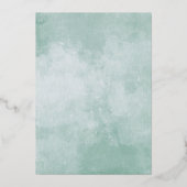 Über dem Mond Eukalyptus Baby Duwer Gold der Marin Folieneinladung (Rückseite)