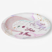 Über dem Mond Fatasy-Kindergeburtstag Pappteller (Schrägansicht)